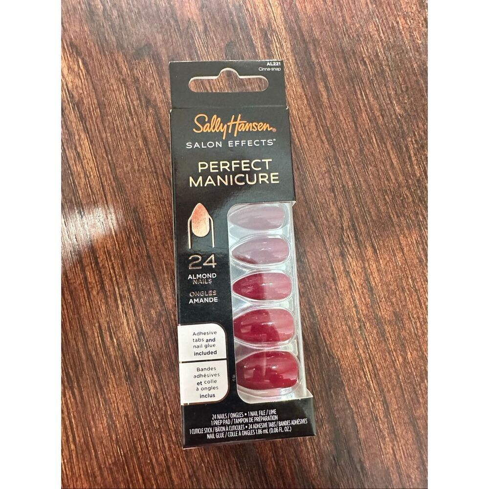 Sally Hansen Salon Effects Perfect Manicure 24 Press on Nails With Glue Almond